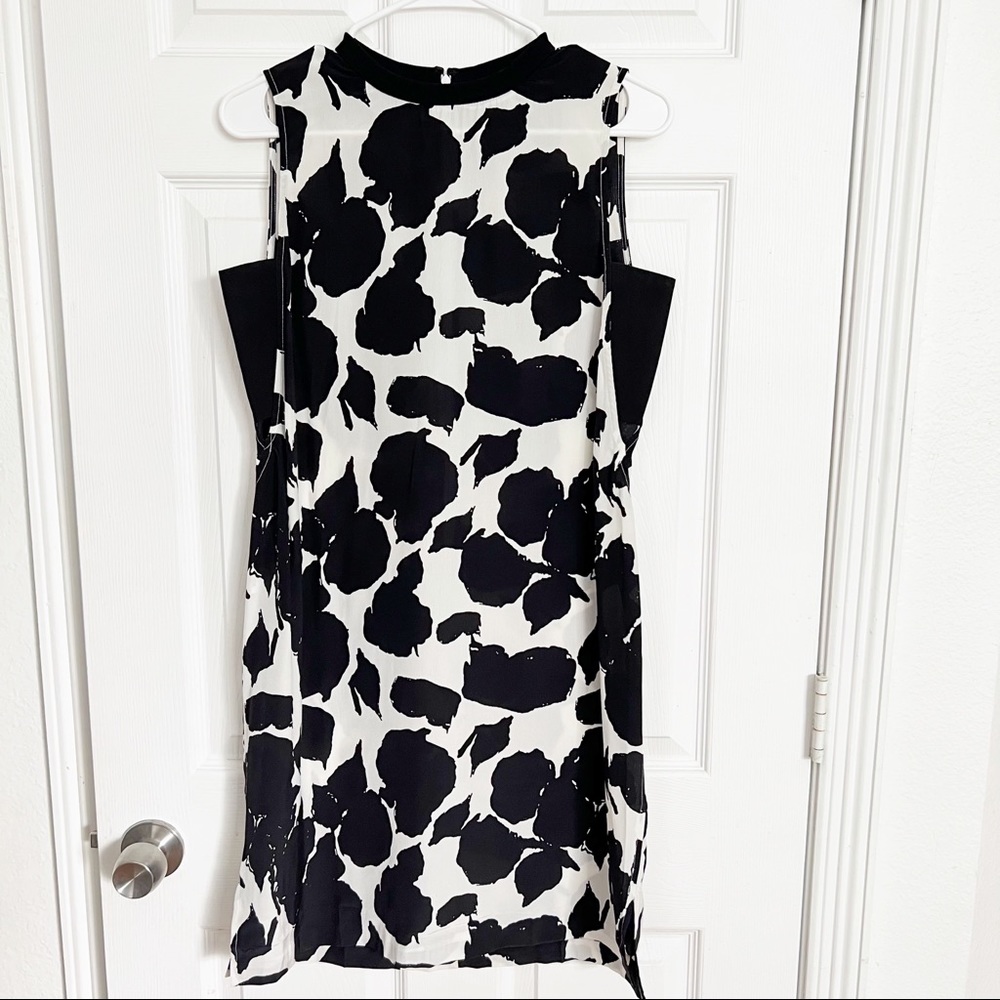 Derek Lam 10 Crosby | Black and White Shadow Floral
Silk Dress